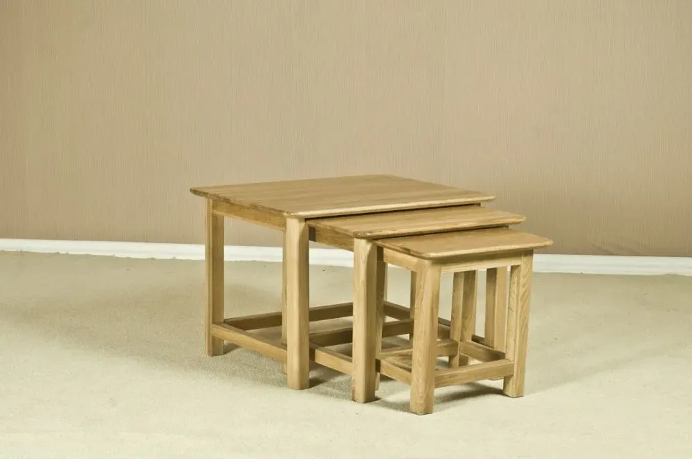 Shaker Oak Nest of Tables - Natural Lacquered