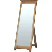 Shaker Oak Rectangular Cheval Mirror - Natural Lacquered
