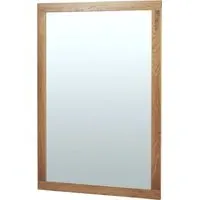 Shaker Oak Rectangular Wall Mirror - Natural Lacquered