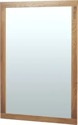 Shaker Oak Rectangular Wall Mirror - Natural Lacquered