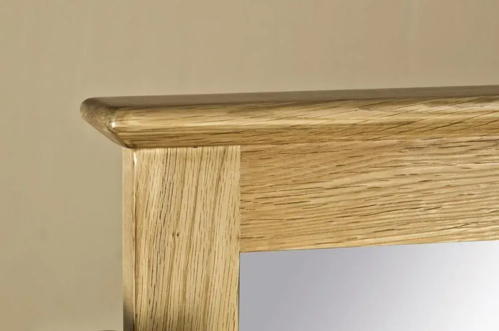 Shaker Oak Single Pedestal Dressing Table - Natural Lacquered