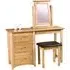Shaker Oak Single Pedestal Dressing Table - Natural Lacquered