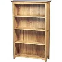 Shaker Oak Wide Bookcase - Natural Lacquered