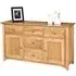 Shaker Oak Wide Sideboard - Natural Lacquered