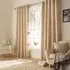 Ellis Windowpane Check Eyelet Curtains - Natural