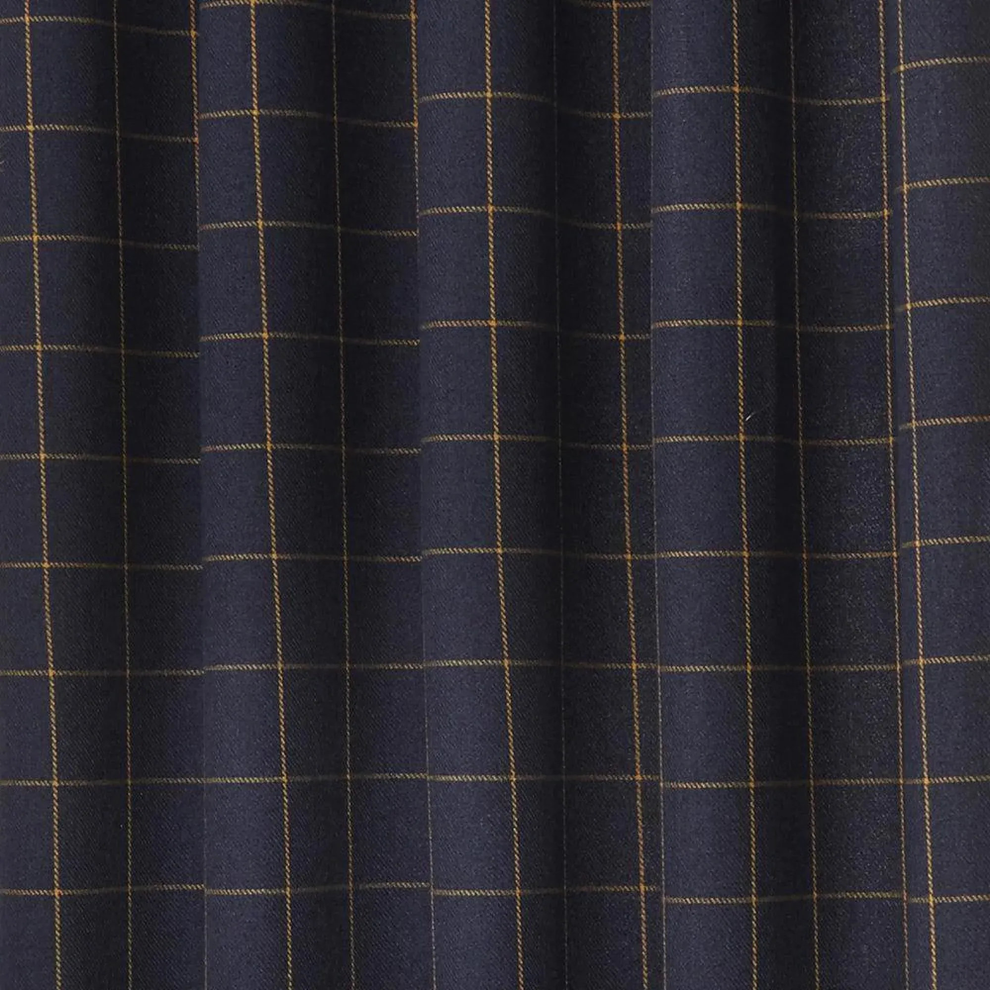 Ellis Windowpane Check Eyelet Curtains - Navy