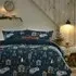 Winter Pines Pyjama Fleece Christmas Duvet Cover Set - Navy
