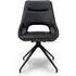 Ace Swivel Dining Chair - Black, Faux Leather