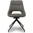 Ace Swivel Dining Chair - Grey, Faux Leather