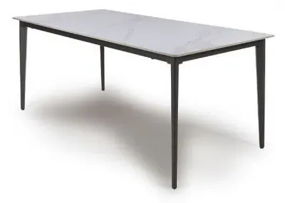 Amalfi 4-Seater Dining Table - White, Ceramic image