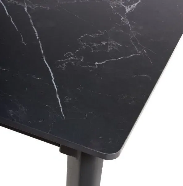 Amalfi 6-Seater Dining Table - Black, Ceramic