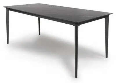 Amalfi 6-Seater Dining Table - Black, Ceramic