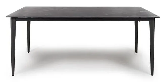 Amalfi 6-Seater Dining Table - Black, Marble Effect
