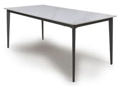 Amalfi 6-Seater Dining Table - White, Ceramic