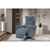 Apollo Swivel Power Recliner Chair - Blue