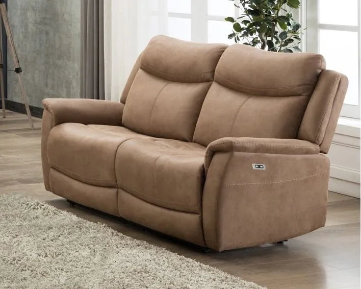 Arizona 2-Seater Electric Recliner Sofa - Caramel, Fabric