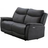Arizona 2-Seater Electric Recliner Sofa - Grey, Fabric