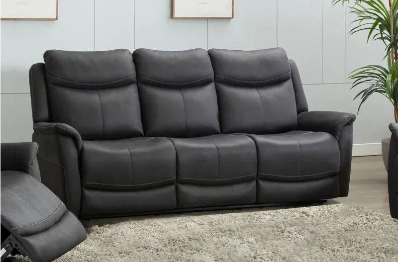 Arizona 3-Seater Recliner Sofa - Grey, Fabric
