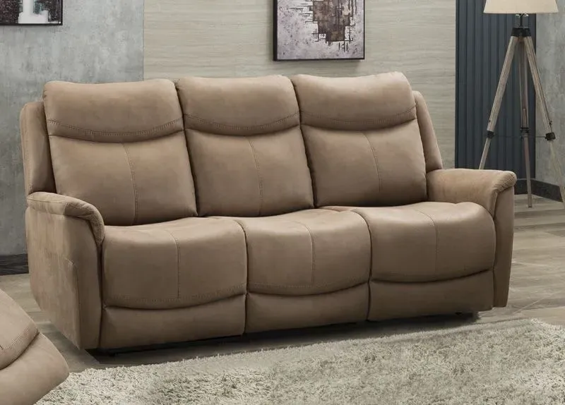 Arizona 3-Seater Sofa - Caramel, Fabric