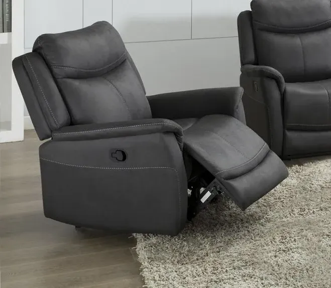 Arizona Recliner Armchair - Grey, Fabric