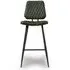 Austin Barstool with Back - Green, Buffalo Leather