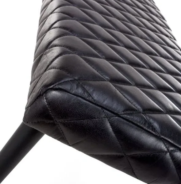 Austin Dining Bench - Black, Buffalo Leather