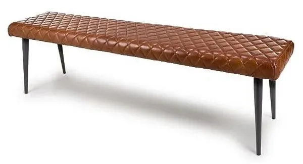 Austin Dining Bench - Tan, Buffalo Leather