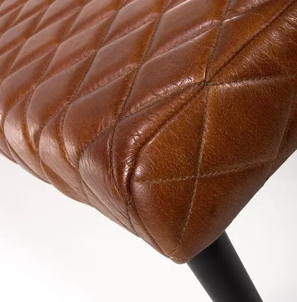 Austin Dining Bench - Tan, Buffalo Leather