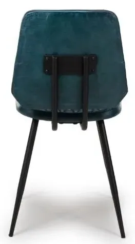 Austin Dining Chair Set of 2 - Blue, Buffalo Leather