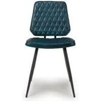 Austin Dining Chair Set of 2 - Blue, Buffalo Leather