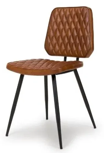 Austin Dining Chair Set of 2 - Tan, Buffalo Leather