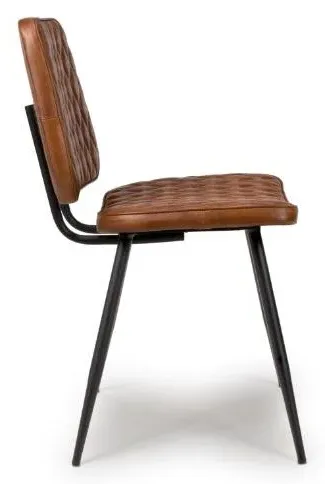 Austin Dining Chair Set of 2 - Tan, Buffalo Leather