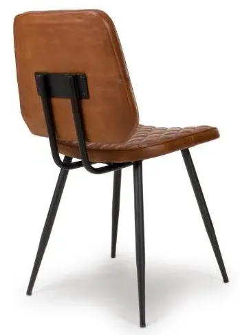 Austin Dining Chair Set of 2 - Tan, Buffalo Leather