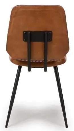 Austin Dining Chair Set of 2 - Tan, Buffalo Leather