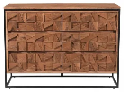 Axis 6 Drawer Chest - Acacia Wood