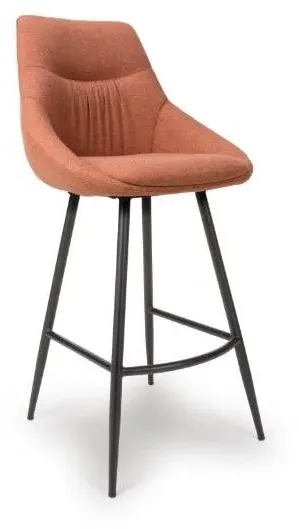 Boden Bar Chair Set of 2 - Brick Red, Fabric