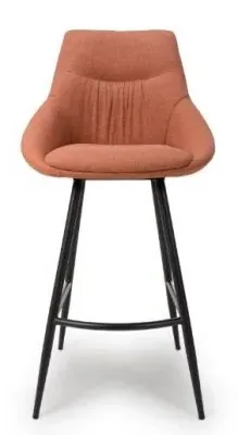 Boden Bar Chair Set of 2 - Brick Red, Fabric image