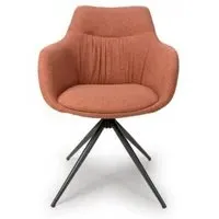 Boden Carver Dining Chair Set of 2 - Brick Red, Fabric