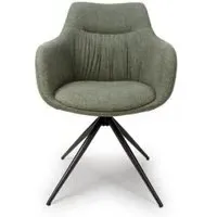 Boden Carver Dining Chair Set of 2 - Green, Fabric