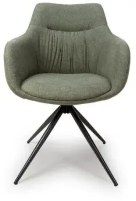 Boden Carver Dining Chair Set of 2 - Green, Fabric