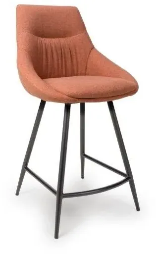 Boden Counter Chair Set of 2 - Brick Red, Fabric