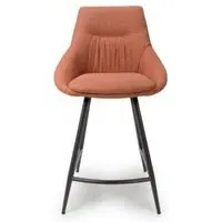 Boden Counter Chair Set of 2 - Brick Red, Fabric