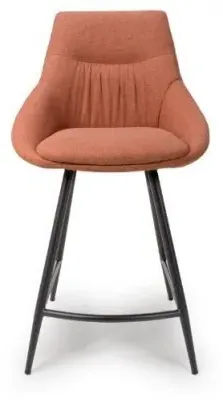 Boden Counter Chair Set of 2 - Brick Red, Fabric image