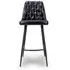 Bradley Barstool with Back - Black, Buffalo Leather