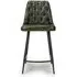Bradley Counter Stool with Back - Green, Buffalo Leather