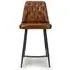 Bradley Counter Stool with Back - Tan, Buffalo Leather