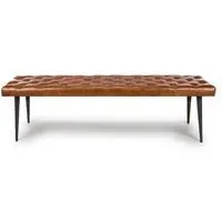 Bradley Dining Bench - Tan, Buffalo Leather