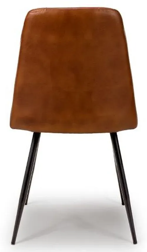 Bradley Dining Chair Set of 2 - Tan, Buffalo Leather