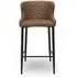 Charlie Barstool with Back - Brown, Faux Leather