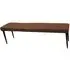Charlie Brown Faux Leather Dining Bench - Brown
